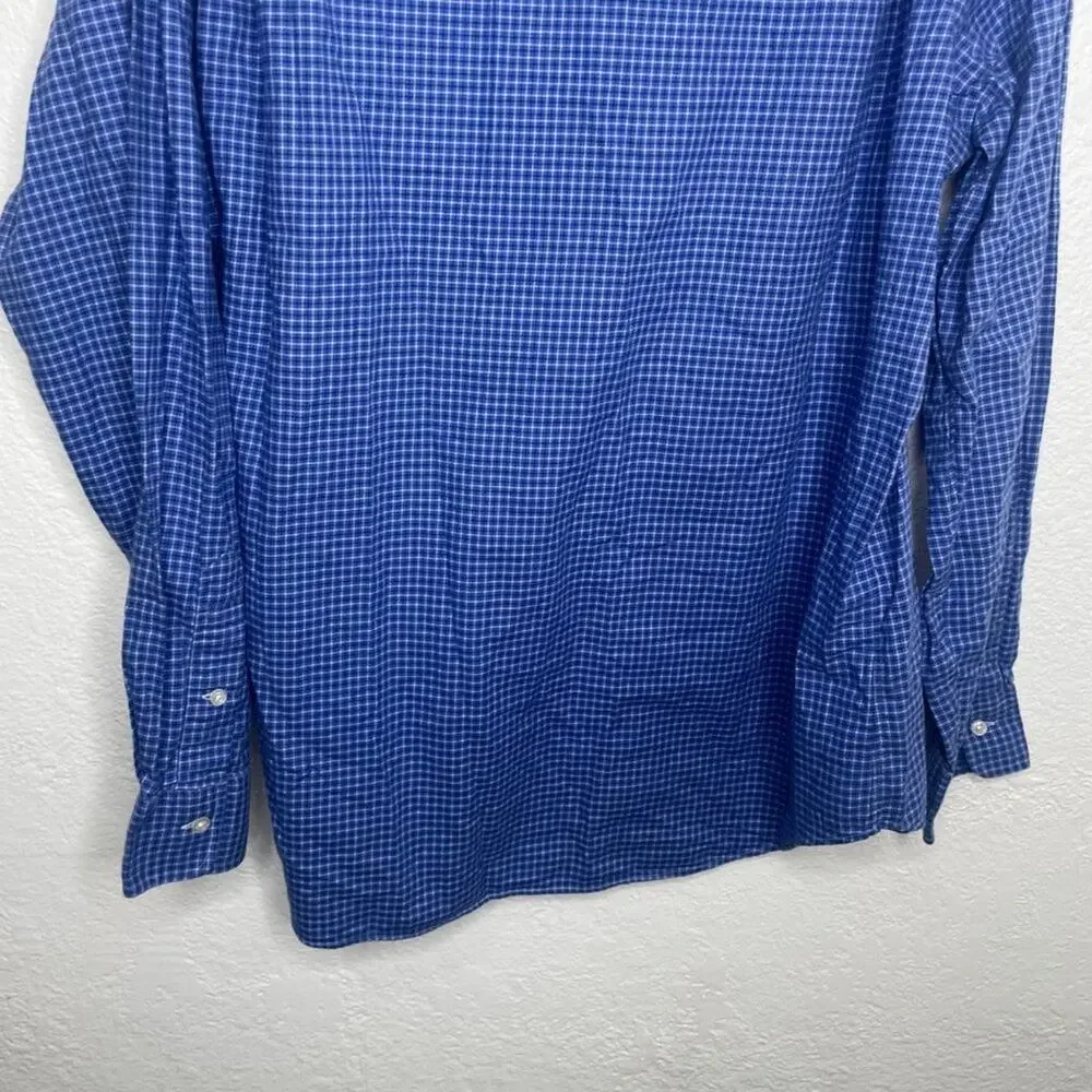 Polo Ralph Lauren Mens Shirt Size XL Plaid Blue Button Up Collared